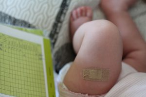 Spädbarn vaccineras